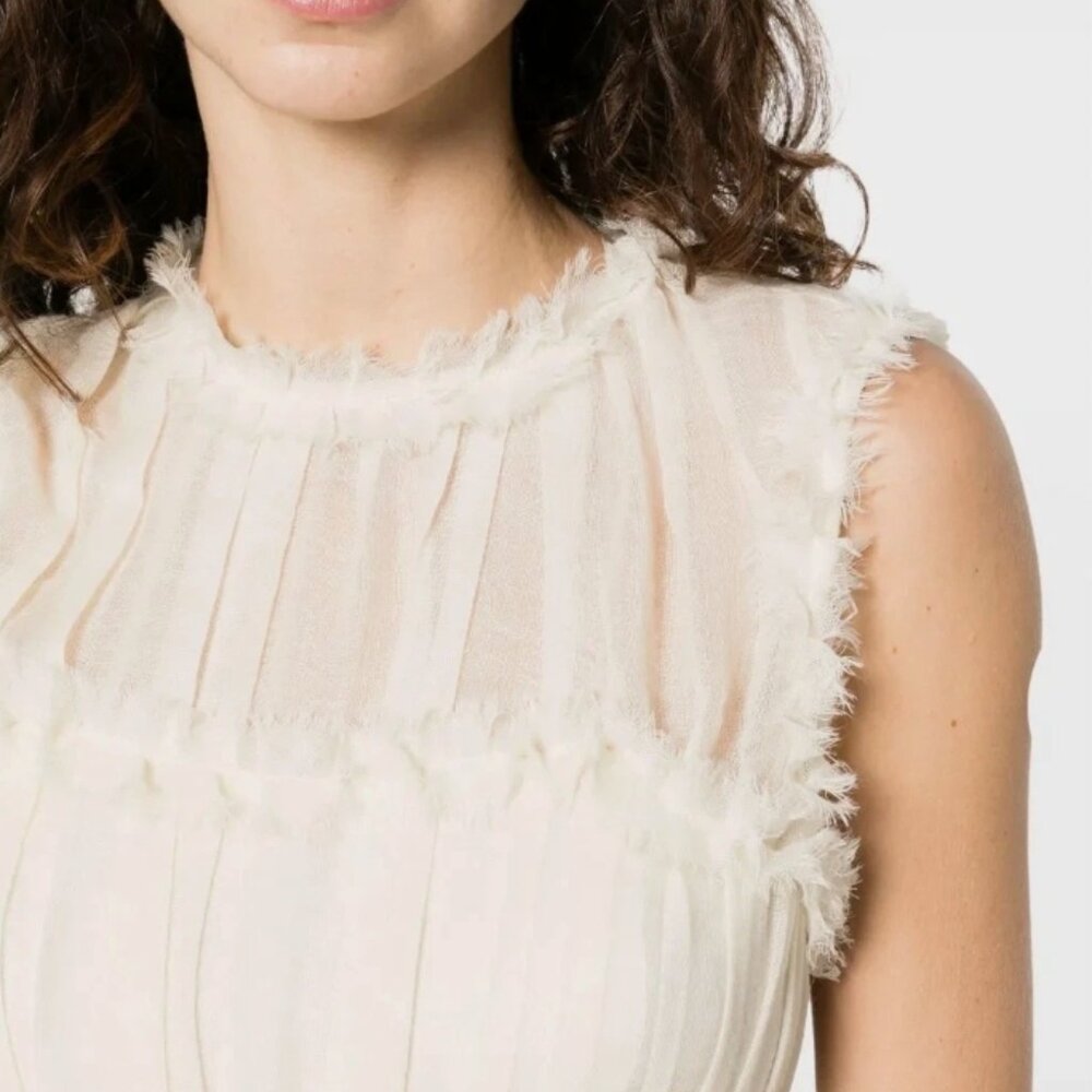 NWOT ULLA JOHNSON Wool Aberdeen Midi in Alabaster M $620 - Picture 8 of 11